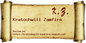 Kratochwill Zamfira névjegykártya